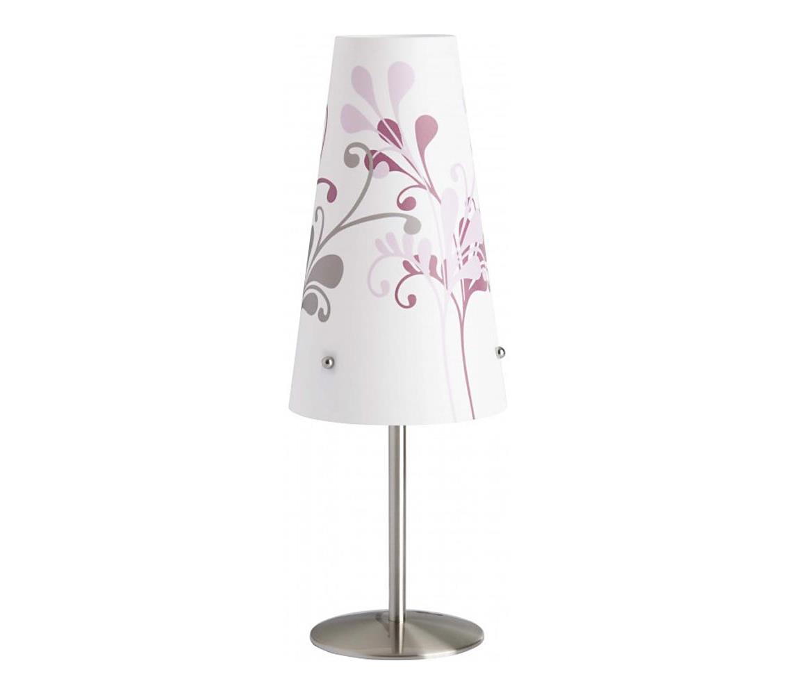 Brilliant - Lampa stołowa ISI 1xE14/40W/230V biała/różowa/chrom błyszczący