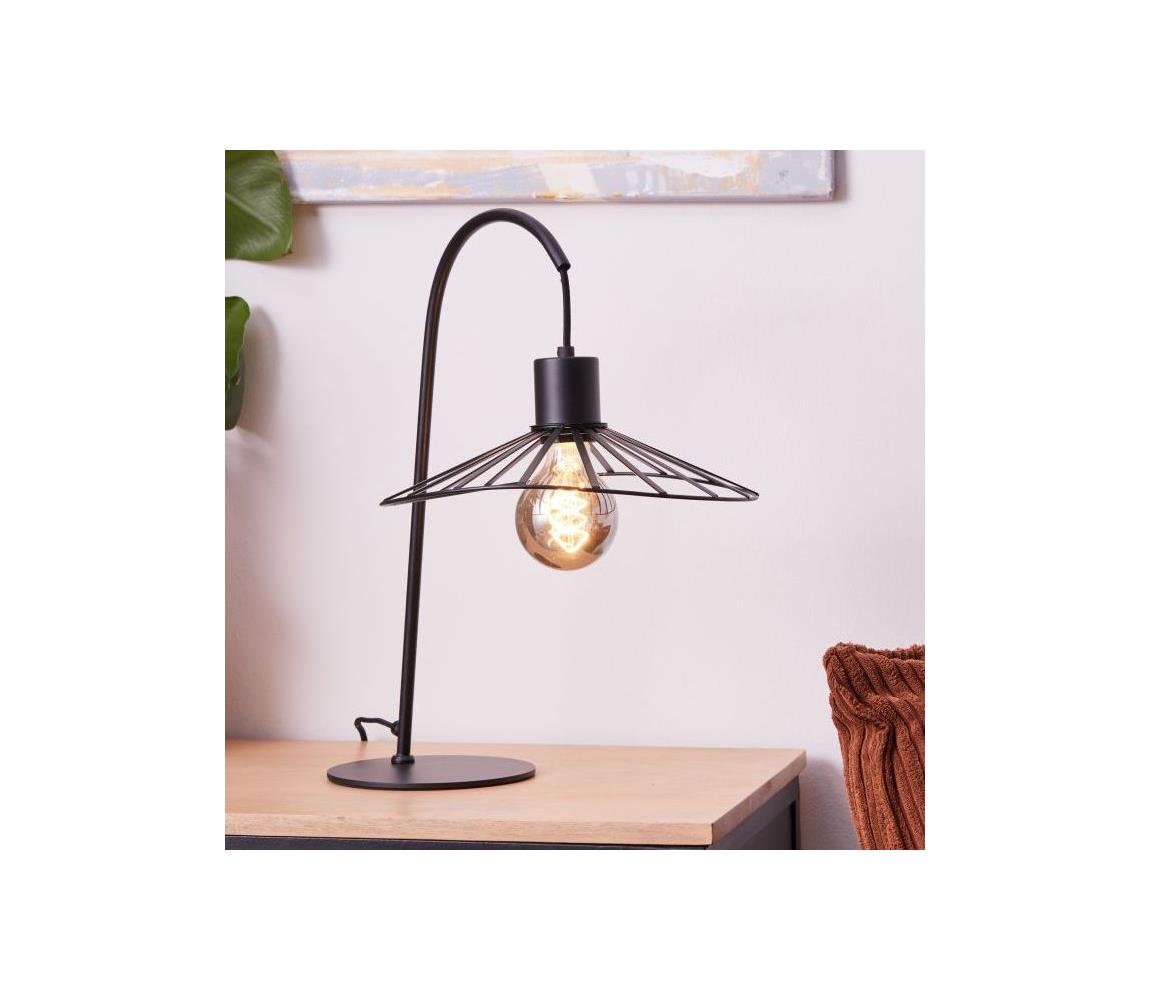 Brilliant - Lampa stołowa LEIKA 1xE27/52W/230V czarny