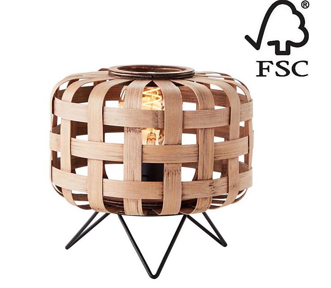 Brilliant - Lampa stołowa WOODLINE 1xE27/40W/230V bambus - FSC certyfikowano