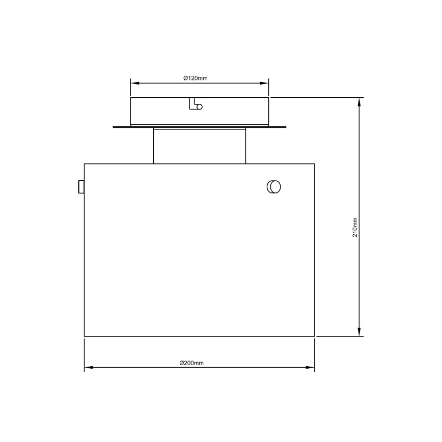 Brilliant - Lampa sufitowa BETH 1xE27/60W/230V śr. 20 cm czarna/przydymiona