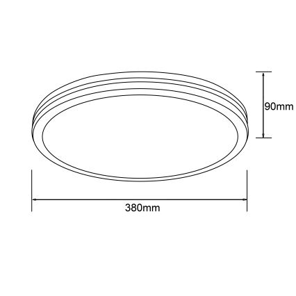 Brilliant - Lampa sufitowa LED LASKOS LED/22W/230V śr. 38 cm, fikus