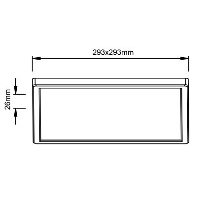 Brilliant - Lampa sufitowa LED MILTON LED/18W/230V 29,3x29,3 cm czarna