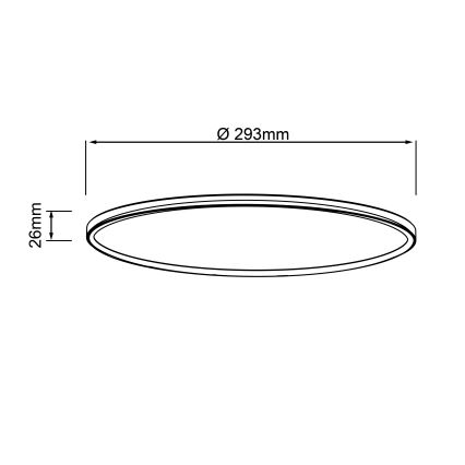Brilliant - Lampa sufitowa LED MILTON LED/18W/230V Ø 29,3 cm czarna