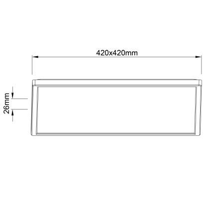 Brilliant - Lampa sufitowa LED MILTON LED/24W/230V 42x42 cm czarna