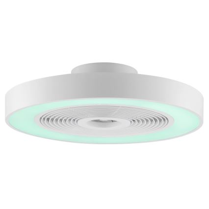 Brilliant - LED RGBW ściemnialna oprawa sufitowa z wentylatorem CATANIA LED/37W/230V 2700-6500K śr. 48,6 cm biała + pilot
