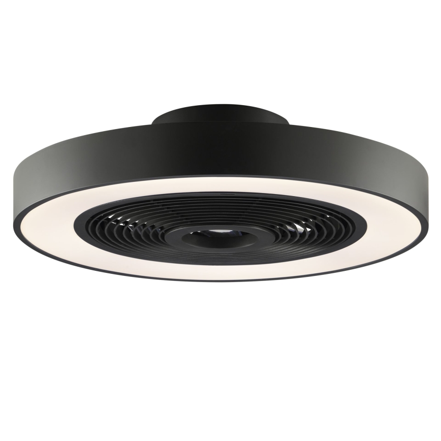 Brilliant - ściemnialna lampa sufitowa LED RGBW z wentylatorem CATANIA LED/37W/230V 2700-6500K śr. 48,6 cm czarna + zdalne sterowanie