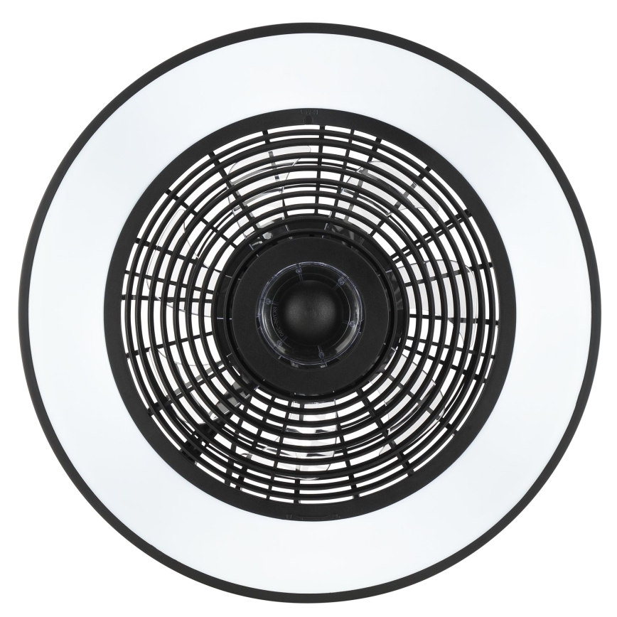 Brilliant - ściemnialna lampa sufitowa LED RGBW z wentylatorem CATANIA LED/37W/230V 2700-6500K śr. 48,6 cm czarna + zdalne sterowanie