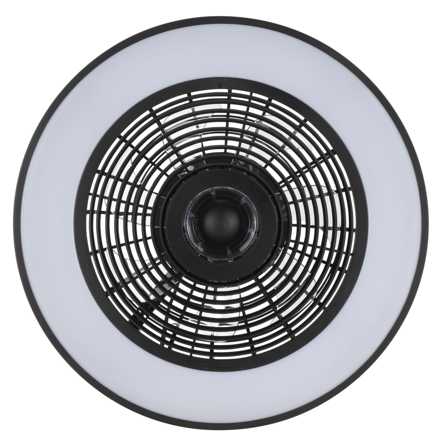Brilliant - ściemnialna lampa sufitowa LED RGBW z wentylatorem CATANIA LED/37W/230V 2700-6500K śr. 48,6 cm czarna + zdalne sterowanie