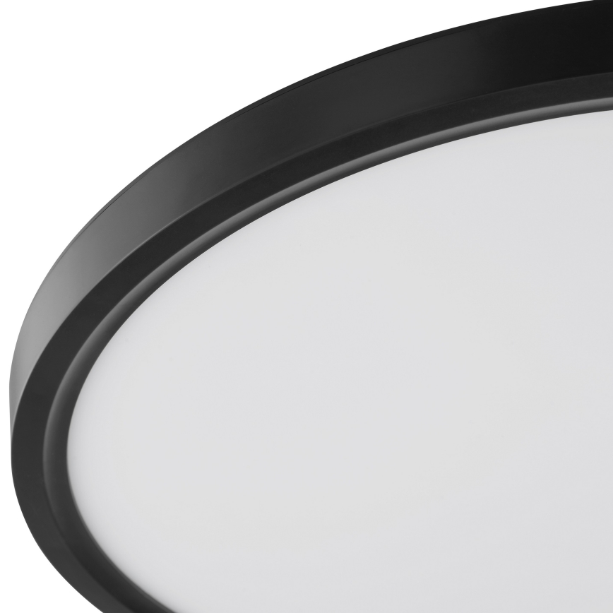 Brilliant - Lampa sufitowa LED z czujnikiem ruchu i zmierzchu GALO LED/26W/230V śr. 40 cm czarna