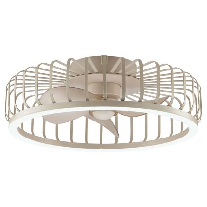 Brilliant - LED ściemnialna oprawa sufitowa z wentylatorem CAPO LED/36W/230V 2700-6500K śr. 48 cm beżowa + pilot zdalnego sterowania