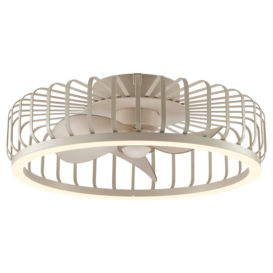 Brilliant - LED ściemnialna oprawa sufitowa z wentylatorem CAPO LED/36W/230V 2700-6500K śr. 48 cm beżowa + pilot zdalnego sterowania