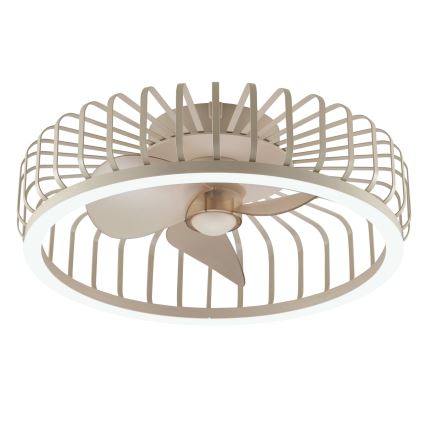 Brilliant - LED ściemnialna oprawa sufitowa z wentylatorem CAPO LED/36W/230V 2700-6500K śr. 48 cm beżowa + pilot zdalnego sterowania