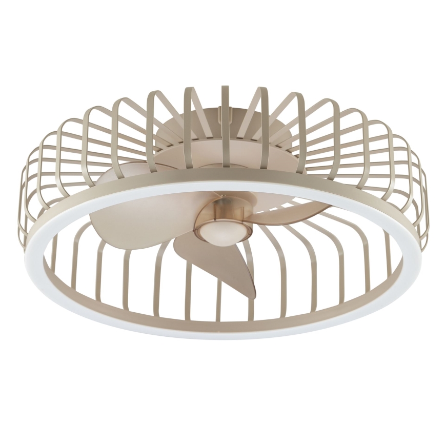 Brilliant - LED ściemnialna oprawa sufitowa z wentylatorem CAPO LED/36W/230V 2700-6500K śr. 48 cm beżowa + pilot zdalnego sterowania