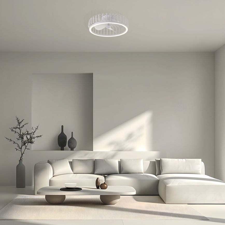 Brilliant - Lampa sufitowa LED ściemnialna z wentylatorem CAPO LED/36W/230V 2700-6500K Ø 48 cm biała + pilot zdalnego sterowania