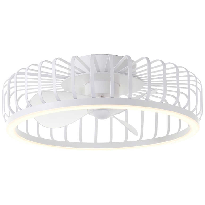 Brilliant - Lampa sufitowa LED ściemnialna z wentylatorem CAPO LED/36W/230V 2700-6500K Ø 48 cm biała + pilot zdalnego sterowania