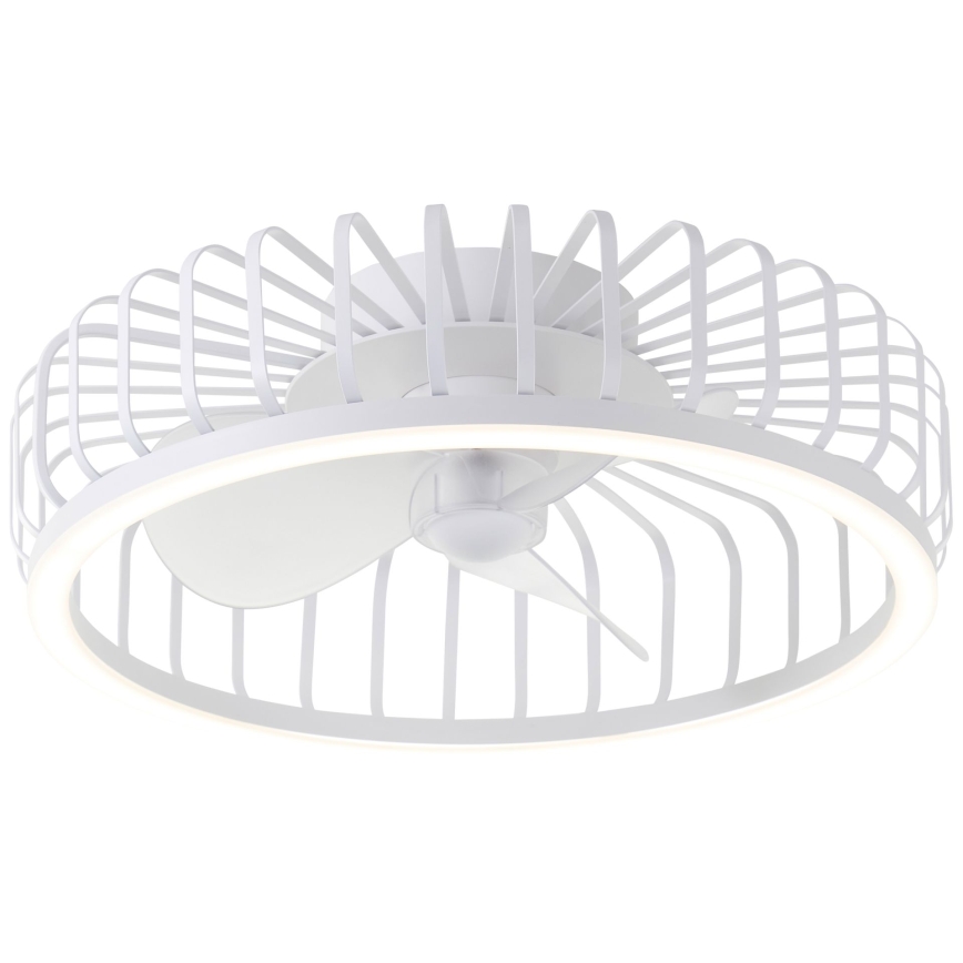 Brilliant - Lampa sufitowa LED ściemnialna z wentylatorem CAPO LED/36W/230V 2700-6500K Ø 48 cm biała + pilot zdalnego sterowania