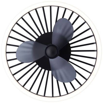 Brilliant - LED Ściemnialna lampa sufitowa z wentylatorem CAPO LED/36W/230V 2700-6500K śr. 48 cm czarna + pilot zdalnego sterowania