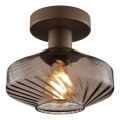 Brilliant - Lampa sufitowa LYN 1xE27/20W/230V śr. 28 cm brązowa/przydymiony brąz