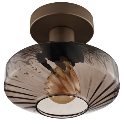Brilliant - Lampa sufitowa LYN 1xE27/20W/230V śr. 28 cm brązowa/przydymiony brąz