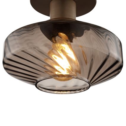 Brilliant - Lampa sufitowa LYN 1xE27/20W/230V śr. 28 cm brązowa/przydymiony brąz