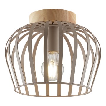 Brilliant - Lampa sufitowa NORDIC CAGE 1xE27/20W/230V śr. 25 cm beżowa