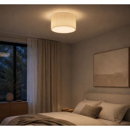 Brilliant - Lampa sufitowa VELIN 2xE27/20W/230V śr. 35 cm kremowa