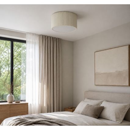 Brilliant - Lampa sufitowa VELIN 2xE27/20W/230V śr. 35 cm kremowa