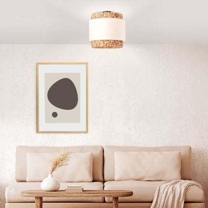 Brilliant - Lampa sufitowa WATERLILLY 2xE27/60W/230V śr. 35 cm kremowa