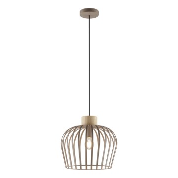 Brilliant - Lampa wisząca na lince NORDIC CAGE 1xE27/20W/230V, średnica 35 cm, beżowa