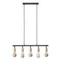 Brilliant - Lampa wisząca na lince TIFFANY 5xE27/28W/230V czarny/mosiądz