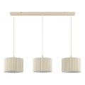 Brilliant - Lampa wisząca na lince VELIN 3xE27/20W/230V kremowa