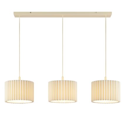 Brilliant - Lampa wisząca na lince VELIN 3xE27/20W/230V kremowa