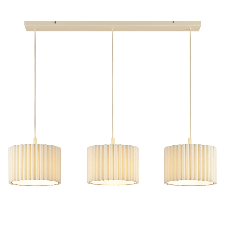 Brilliant - Lampa wisząca na lince VELIN 3xE27/20W/230V kremowa