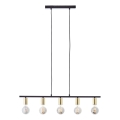 Brilliant - Lampa wisząca na linku KERRY 5xE27/40W/230V czarny/mosiądz