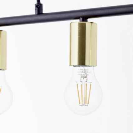 Brilliant - Lampa wisząca na linku KERRY 5xE27/40W/230V czarny/mosiądz