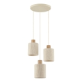 Brilliant - Lampa wisząca na przewodzie ARLO 3xE27/20W/230V Ø 40 cm kremowa