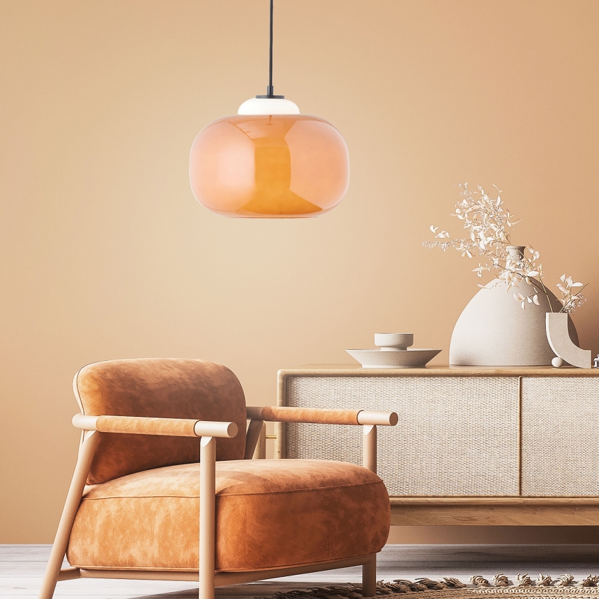 Brilliant - Lampa wisząca na przewodzie BLOP 1xE27/60W/230V pomarańczowa