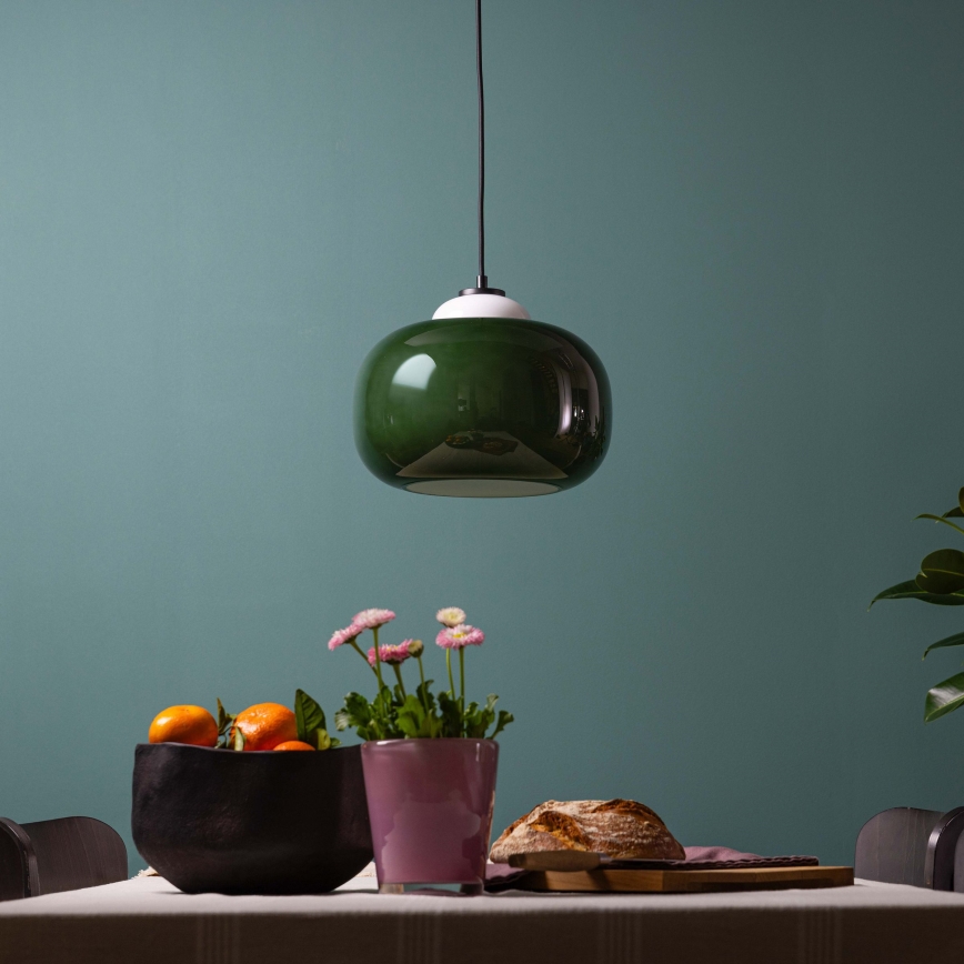 Brilliant - Lampa wisząca na przewodzie BLOP 1xE27/60W/230V zielona
