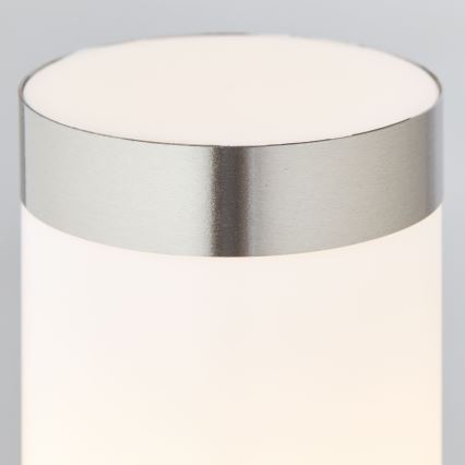 Brilliant - Lampa zewnętrzna LED z czujnikiem LEIGH LED/0,9W/230V + 1xE27/11W 80 cm IP44 chrom błyszczący
