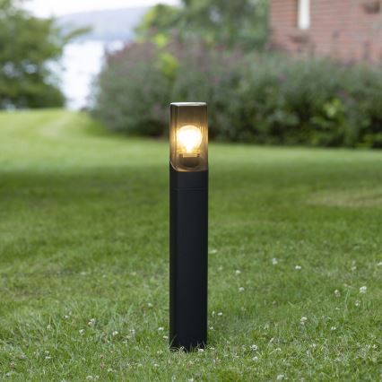 Brilliant - Lampa zewnętrzna MINOU 1xE27/10W/230V 60 cm IP44 czarna/dym