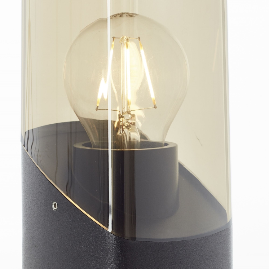 Brilliant - Lampa zewnętrzna MINOU 1xE27/10W/230V 60 cm IP44 czarna/dym