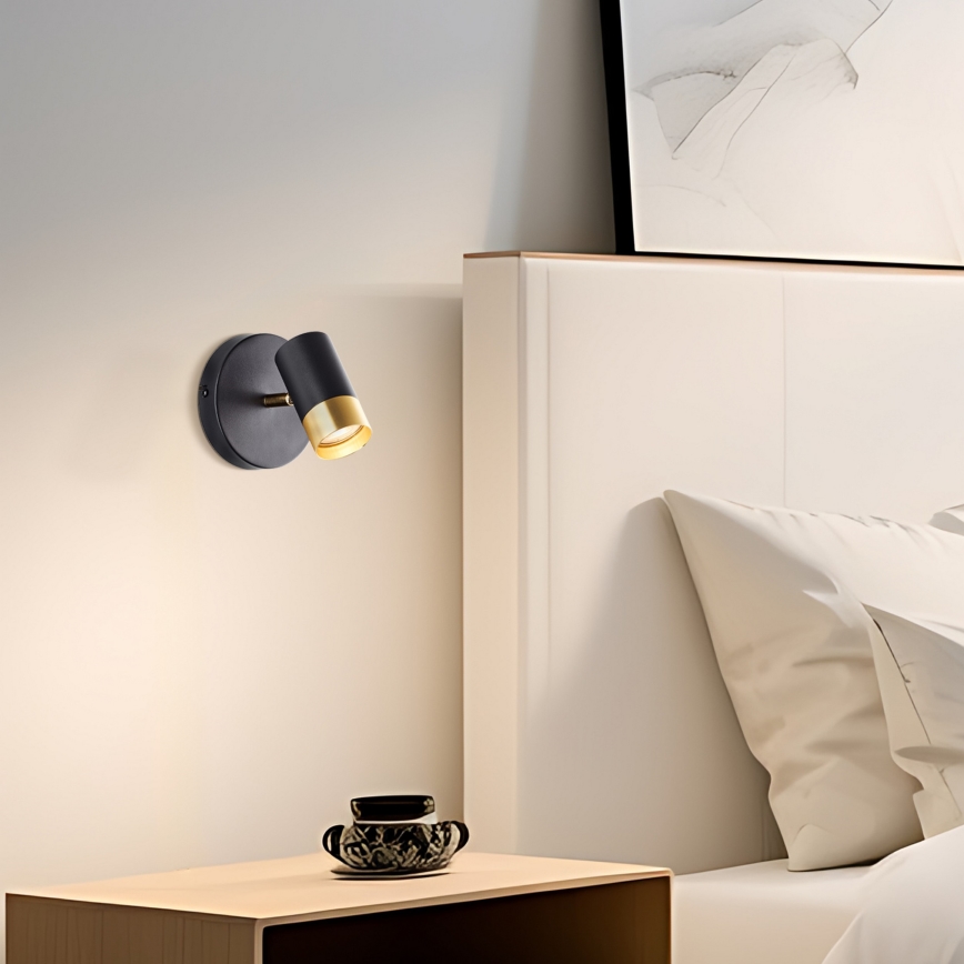 Brilliant - LED kinkiet punktowy VIGOLO 1xGU10/5W/230V czarny/złoty