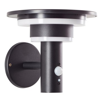 Brilliant - LED Kinkiet solarny z czujnikiem GARVINA LED/3W/3,7V IP44 czarny