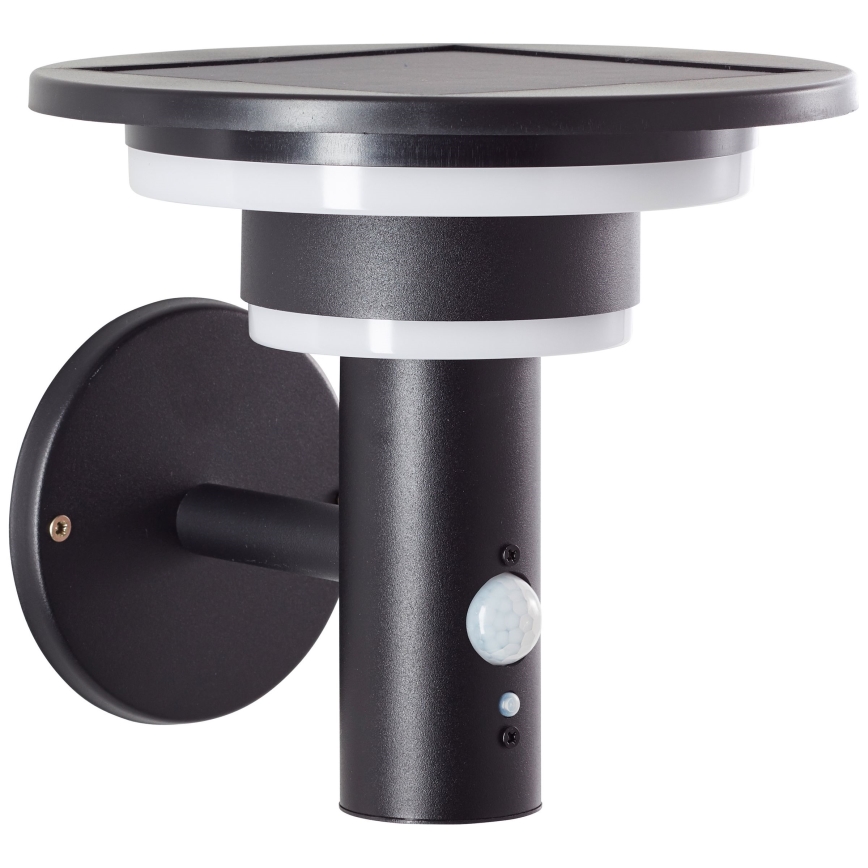 Brilliant - LED Kinkiet solarny z czujnikiem GARVINA LED/3W/3,7V IP44 czarny