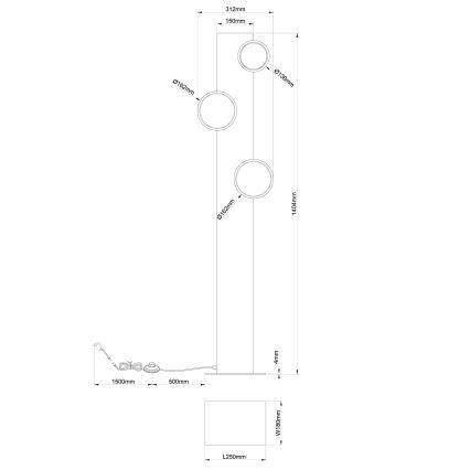 Brilliant - LED Lampa podłogowa CHEESY LED/20W/230V sosna