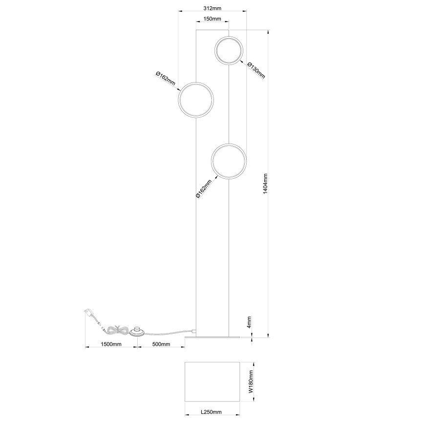 Brilliant - LED Lampa podłogowa CHEESY LED/20W/230V sosna