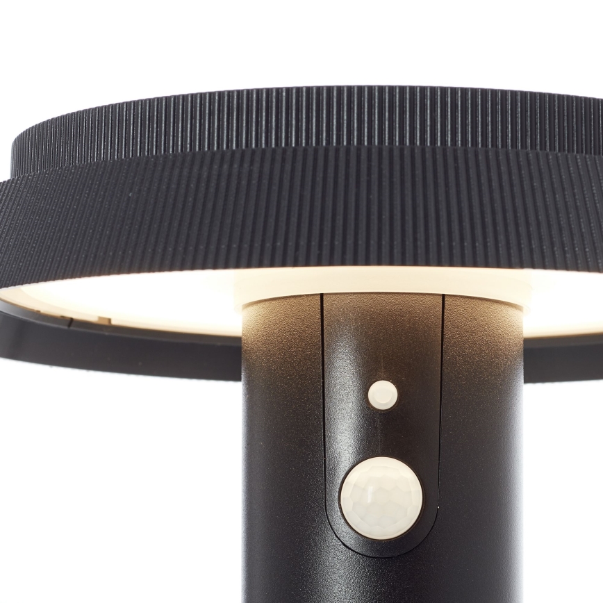 Brilliant - LED Lampa solarna z czujnikiem ALVERO LED/4W/3,7V 70 cm IP44 czarny