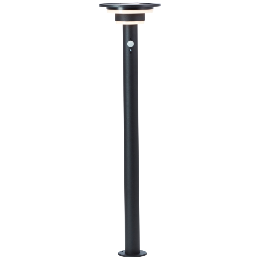 Brilliant - LED Lampa solarna z czujnikiem GARVINA LED/3W/3,7V 2000 mAh 85 cm IP44 czarny