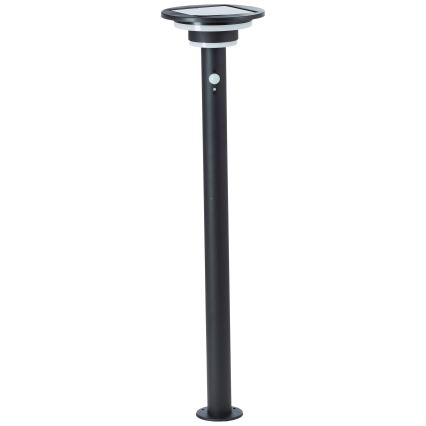 Brilliant - LED Lampa solarna z czujnikiem GARVINA LED/3W/3,7V 2000 mAh 85 cm IP44 czarny