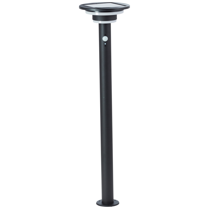Brilliant - LED Lampa solarna z czujnikiem GARVINA LED/3W/3,7V 2000 mAh 85 cm IP44 czarny